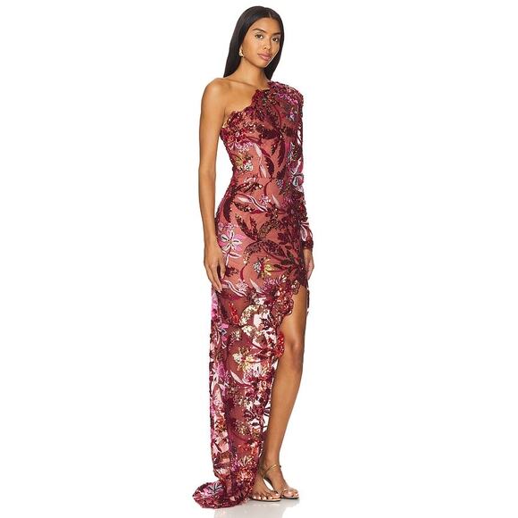 BRONX & BANCO  Tokyo Maxi Dress red Muliti AUs 6/ US2/ XS - Picture 2 of 11